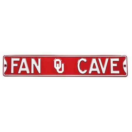 AUTHENTIC STREET SIGNS Authentic Street Signs 70432 Fan Cave Oklahoma Sooners Street Sign 70432